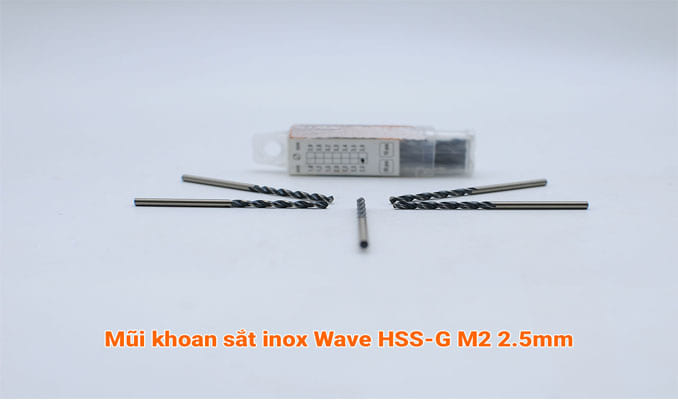 Mũi khoan sắt inox Wave HSS-G M2 2.5mm phân phối bởi Công Cụ Tốt