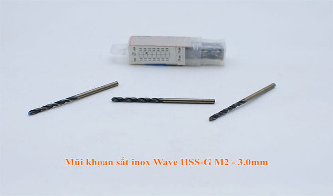 Mũi khoan sắt inox Wave HSS-G M2 3.0mm phân phối bởi Công Cụ Tốt