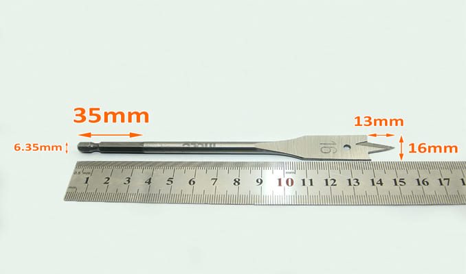 Kích thước mũi khoan đuôi cá 16mm  DBW2211601 INGCO dài 152mm