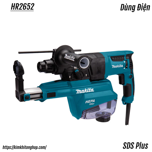 Máy khoan bê tông đa năng dùng điện tự hút bụi Makita HR2652